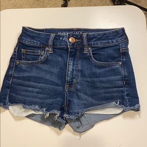AE high waisted jean shorts